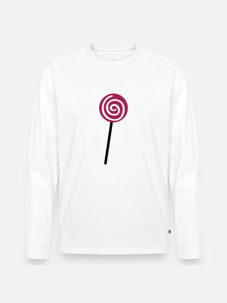 lollipop_01 - T-shirt manches longues Premium bio Homme - blanc