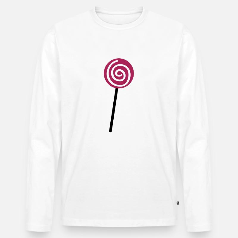 lollipop_01 - Männer Premium Bio Langarmshirt - Weiß