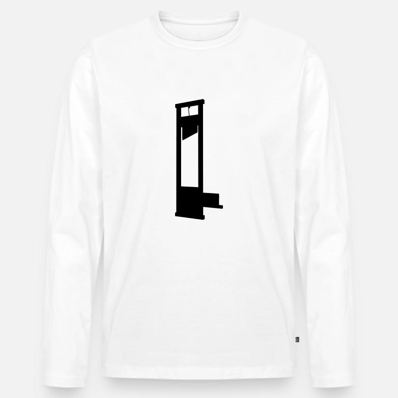 Fallbeil - Männer Premium Bio Langarmshirt - Weiß
