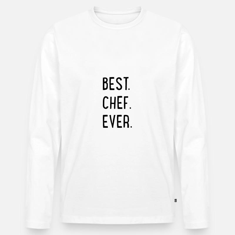 best chef ever - Männer Premium Bio Langarmshirt - Weiß