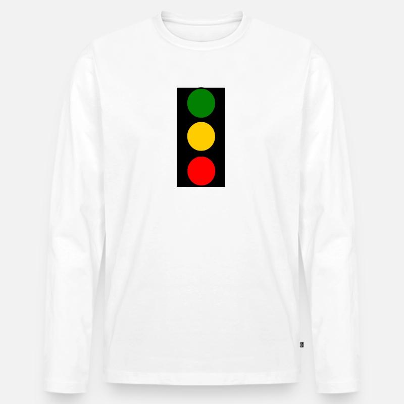 Ampeln - Männer Premium Bio Langarmshirt - Weiß