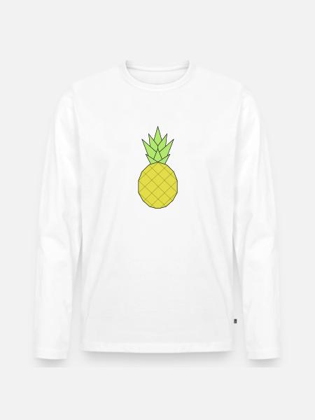Pineapple - Men's Premium Organic Long Sleeve Shirt - white