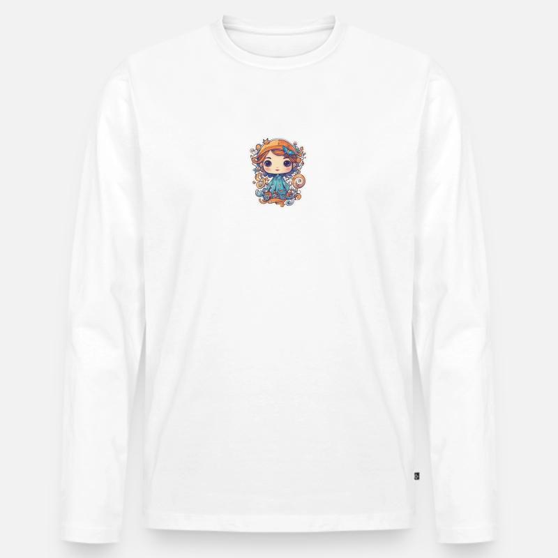 erforschermädchen - Männer Premium Bio Langarmshirt - Weiß
