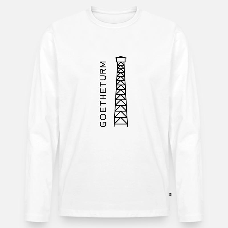 GOETHETURM - Männer Premium Bio Langarmshirt - Weiß