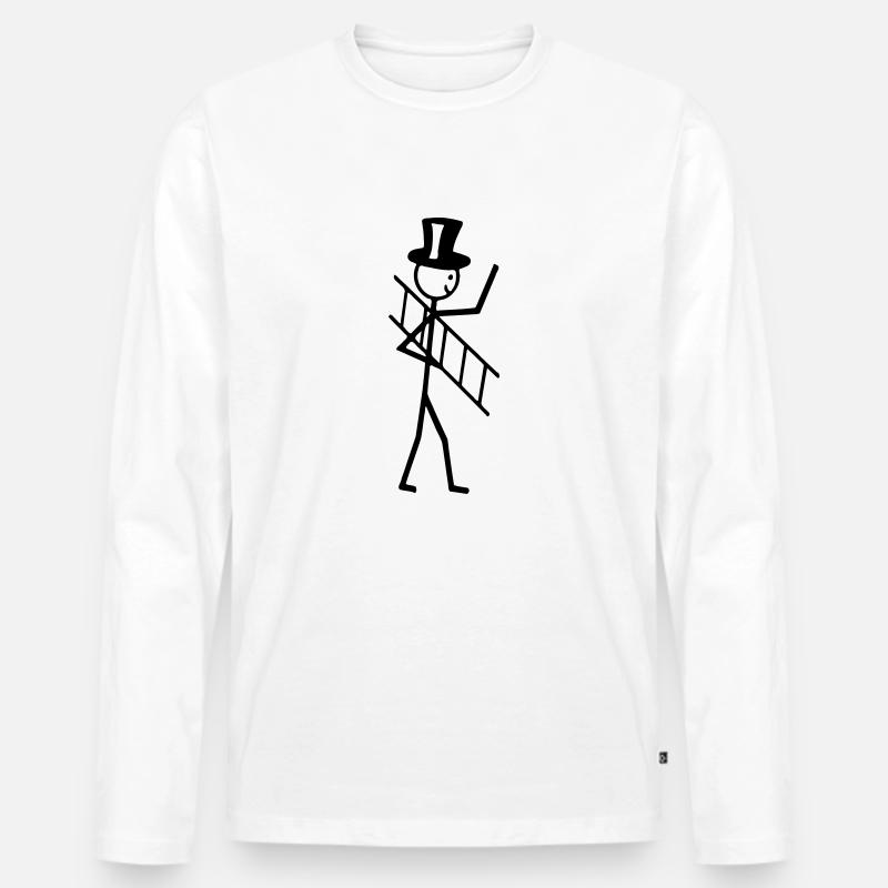Schornsteinfeger - Männer Premium Bio Langarmshirt - Weiß