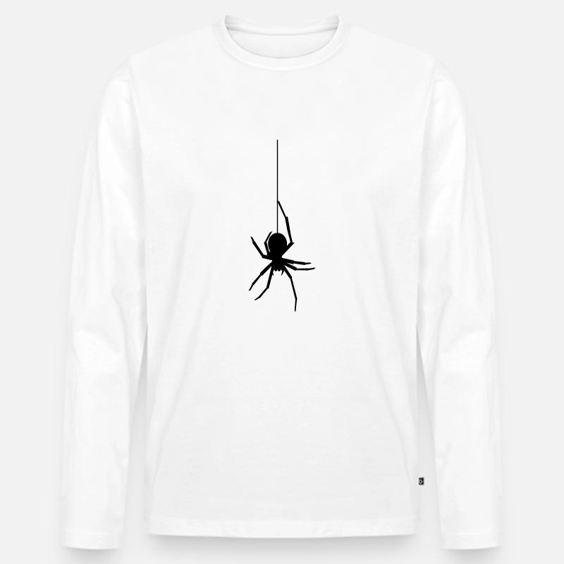 Frightnet Spider - Männer Premium Bio Langarmshirt - Weiß