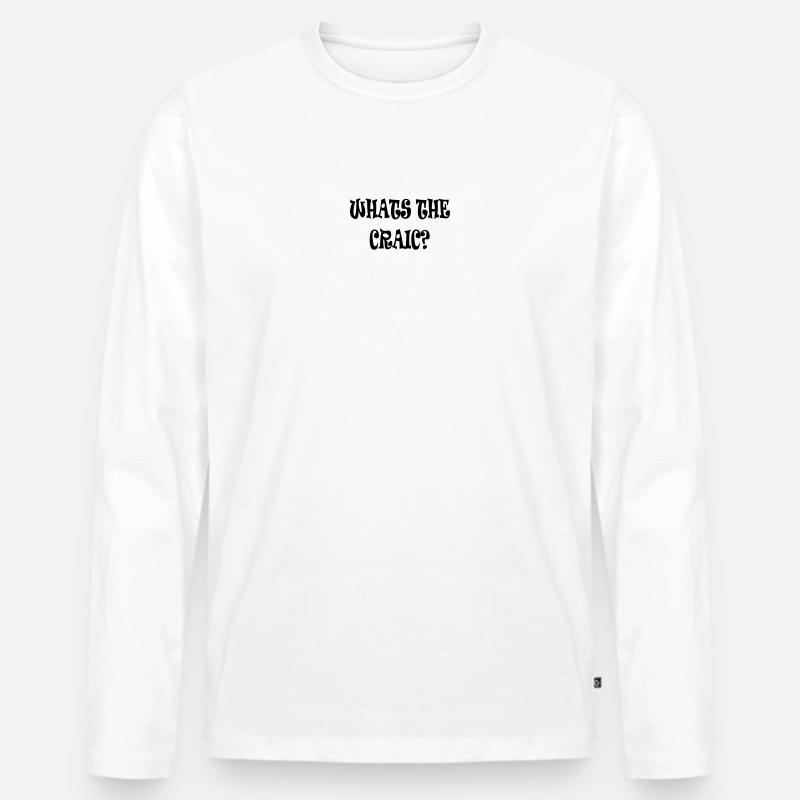 Was gibt's Neues? - Männer Premium Bio Langarmshirt - Weiß