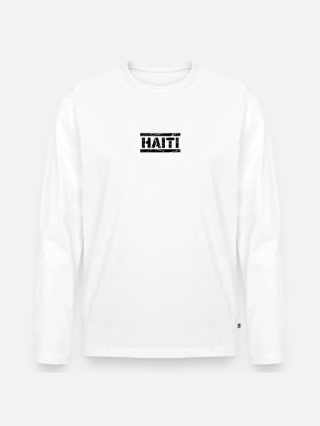Haïti - T-shirt manches longues Premium bio Homme - blanc