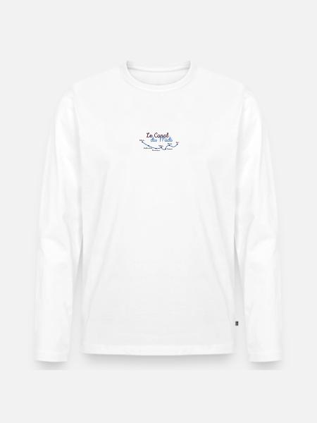 Canal du midi villes - T-shirt manches longues Premium bio Homme - blanc