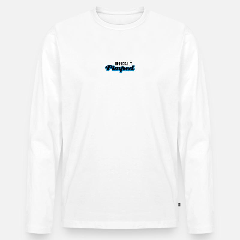 Officially Pimped - Männer Premium Bio Langarmshirt - Weiß