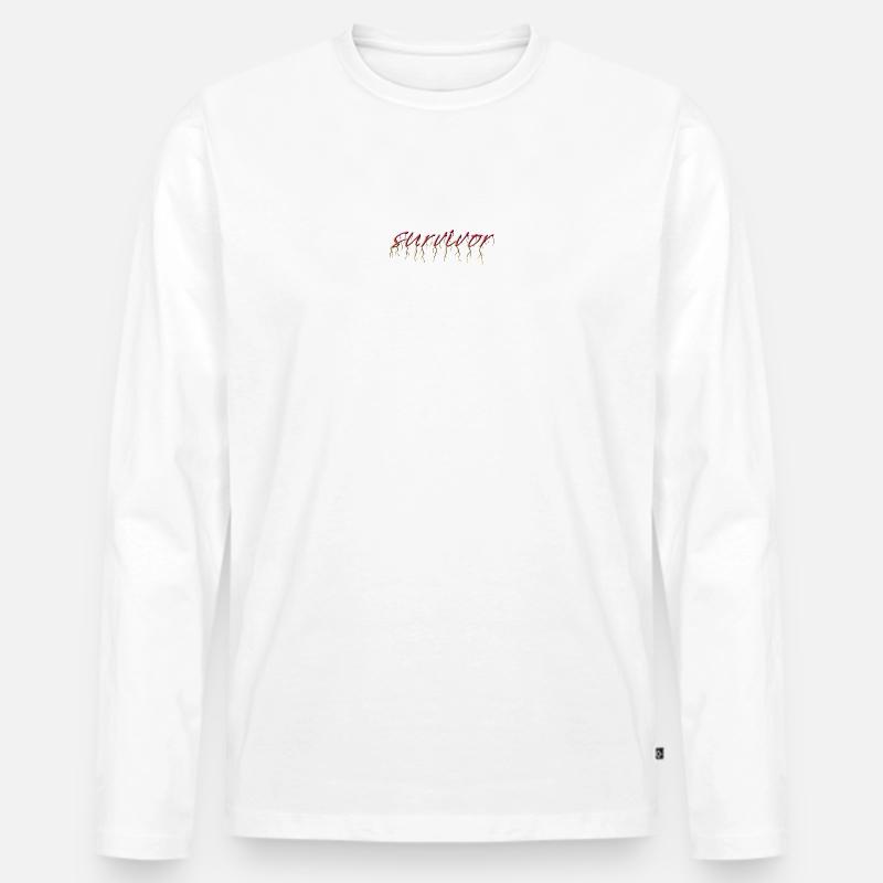 survivor - Männer Premium Bio Langarmshirt - Weiß