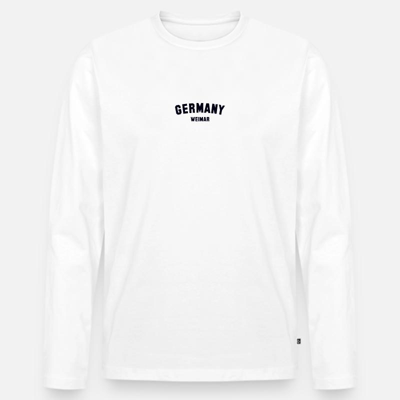 WEIMAR Germany - Männer Premium Bio Langarmshirt - Weiß
