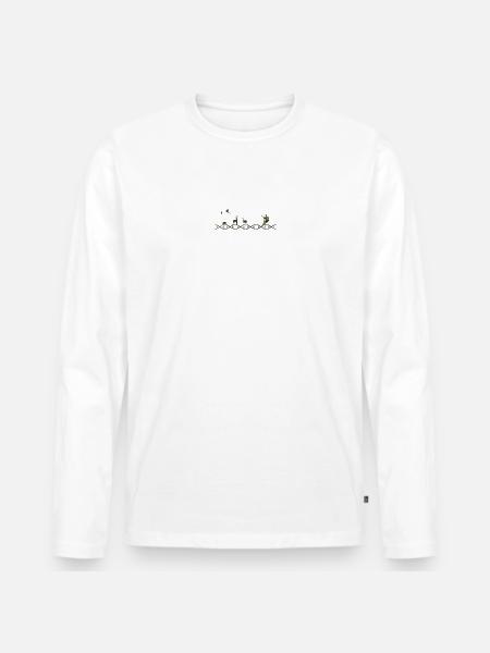 DNA Jagd Tarnmuster - Männer Premium Bio Langarmshirt - Weiß