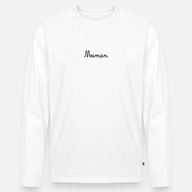 Mama - Männer Premium Bio Langarmshirt - Weiß
