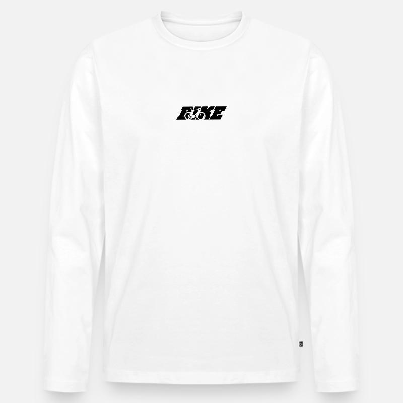 Fahrrad - Männer Premium Bio Langarmshirt - Weiß