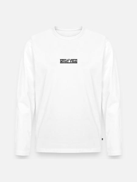 Muay Thai - Men's Premium Organic Long Sleeve Shirt - white