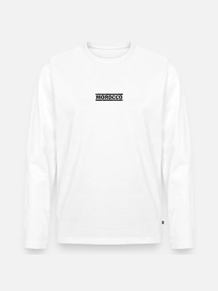 Morocco - Men's Premium Organic Long Sleeve Shirt - white