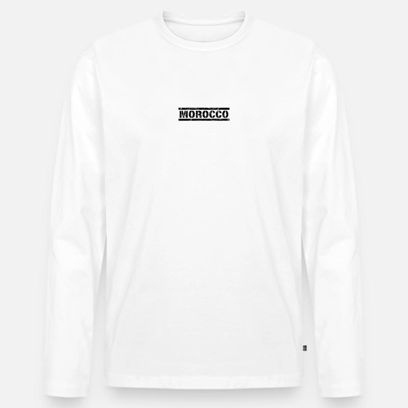 Morocco - Männer Premium Bio Langarmshirt - Weiß