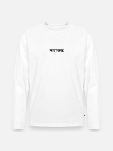 Acid House - Men's Premium Organic Long Sleeve Shirt - white