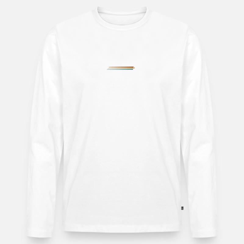 Warten auf Design-Upload - Männer Premium Bio Langarmshirt - Weiß