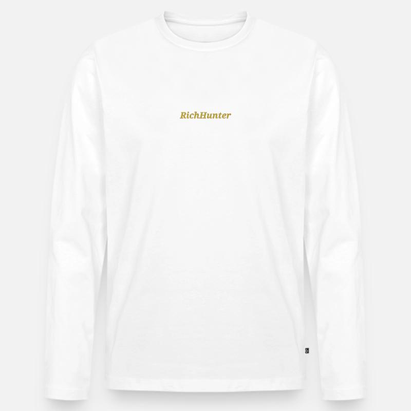 RichHunter 29 20220715140412 - Männer Premium Bio Langarmshirt - Weiß
