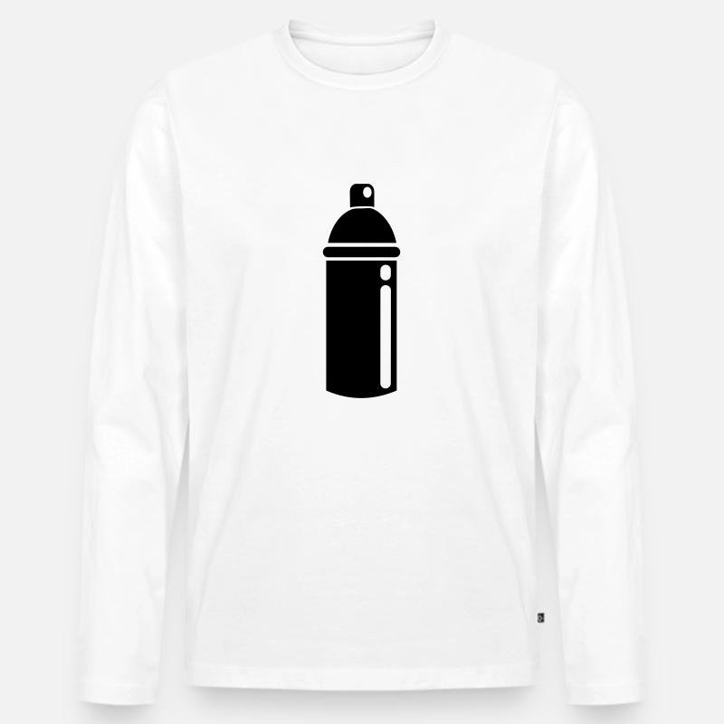 Spraydose - Männer Premium Bio Langarmshirt - Weiß