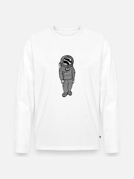 Weightless astronaut space - Men's Premium Organic Long Sleeve Shirt - white