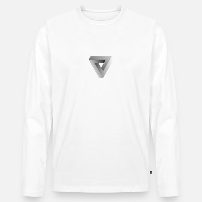 PARADOX Serie # 3 - Männer Premium Bio Langarmshirt - Weiß