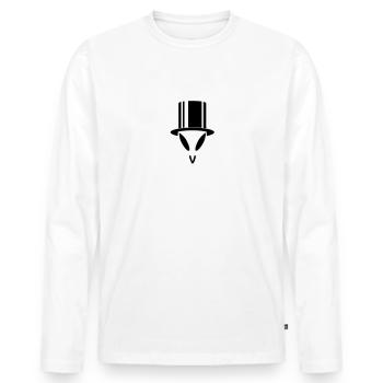 Ekudeath - Men's Premium Organic Long Sleeve Shirt - white - Front - Nico (187cm)