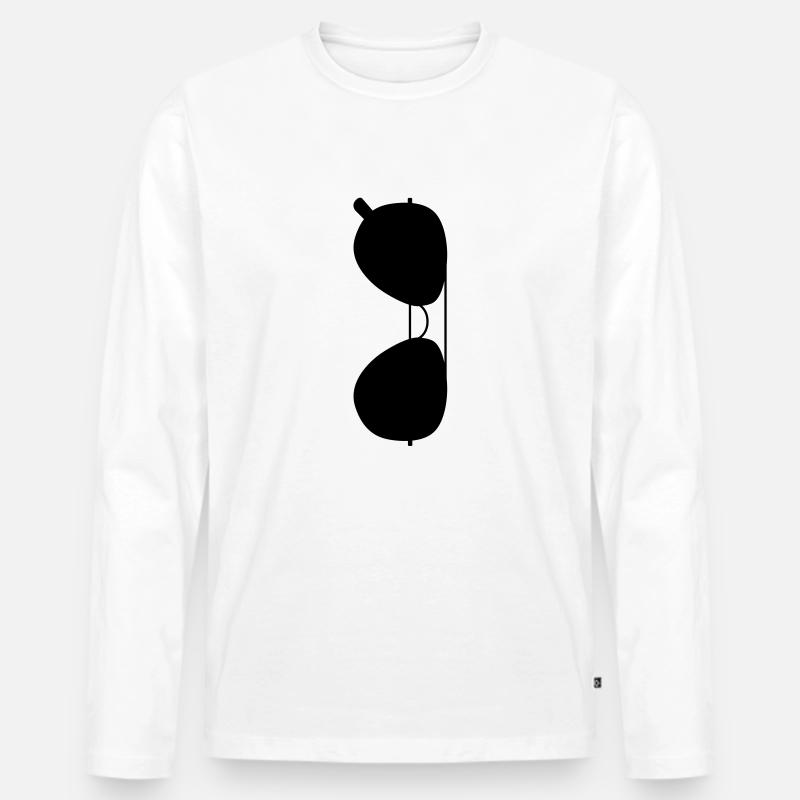 Sonnenbrille - Männer Premium Bio Langarmshirt - Weiß