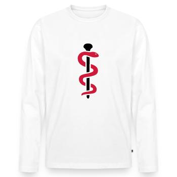 Medicine - Men's Premium Organic Long Sleeve Shirt - white - Front - Nico (187cm)