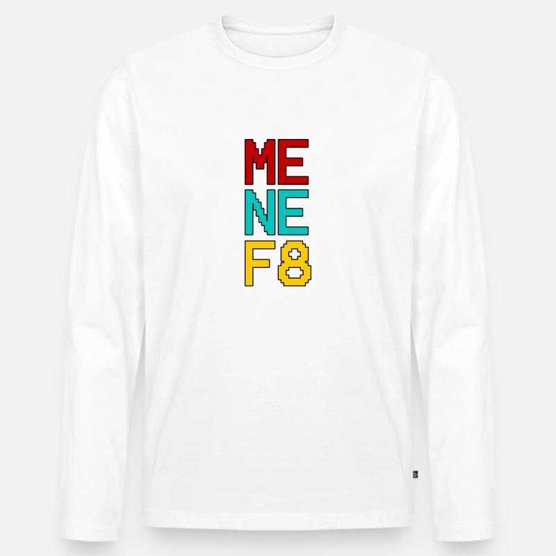 Menef8 - Männer Premium Bio Langarmshirt - Weiß