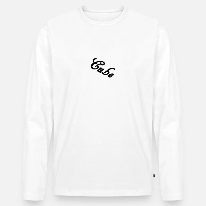 Cube1 - Männer Premium Bio Langarmshirt - Weiß