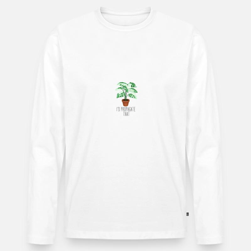 I'd Propagate That - Männer Premium Bio Langarmshirt - Weiß