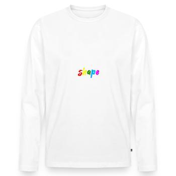 Forme - T-shirt manches longues Premium bio Homme - blanc - Devant - Nico (187cm)