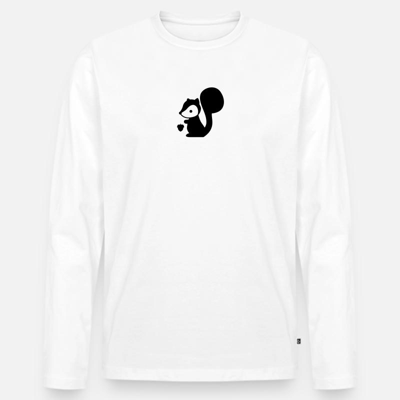 Eichhörnchen - Männer Premium Bio Langarmshirt - Weiß