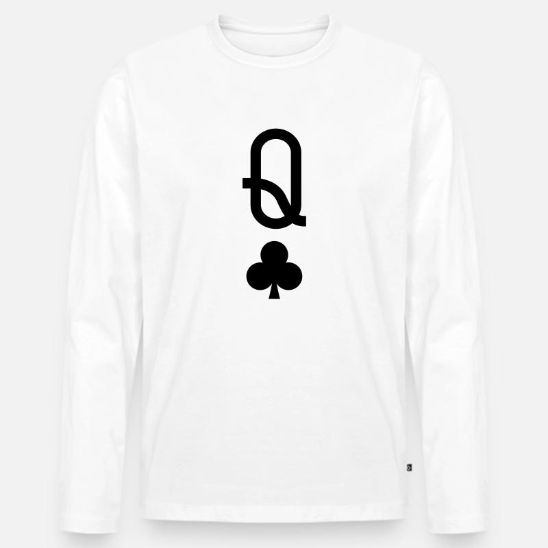 Dame Kreuz - Männer Premium Bio Langarmshirt - Weiß