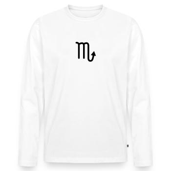 Scorpio Zodiac Sign - Men's Premium Organic Long Sleeve Shirt - white - Front - Nico (187cm)