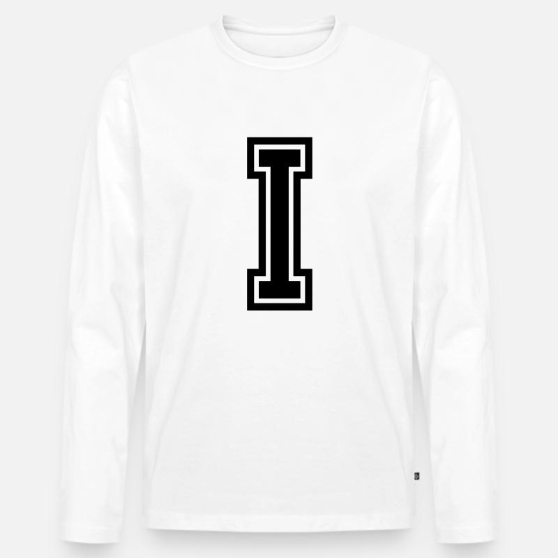 I - Männer Premium Bio Langarmshirt - Weiß