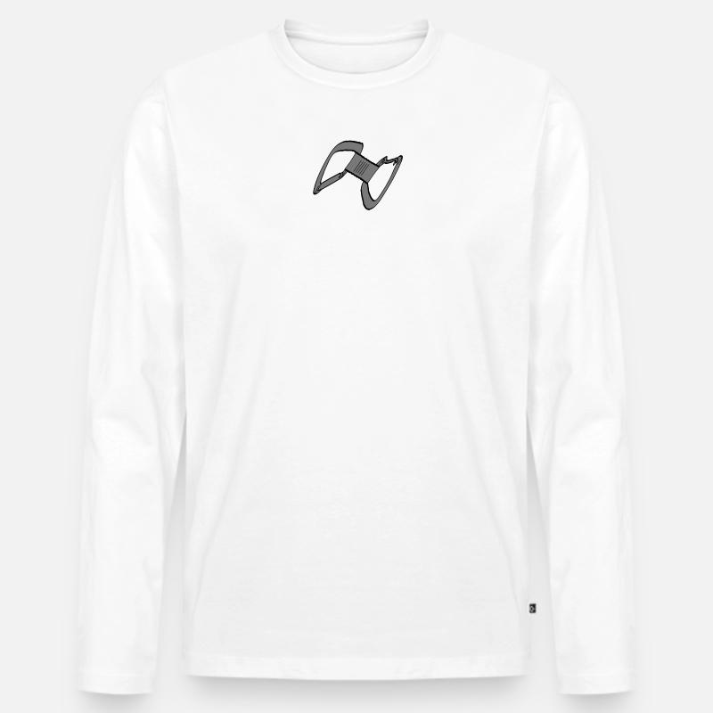 Expressset EXE Klettern 2 - Männer Premium Bio Langarmshirt - Weiß