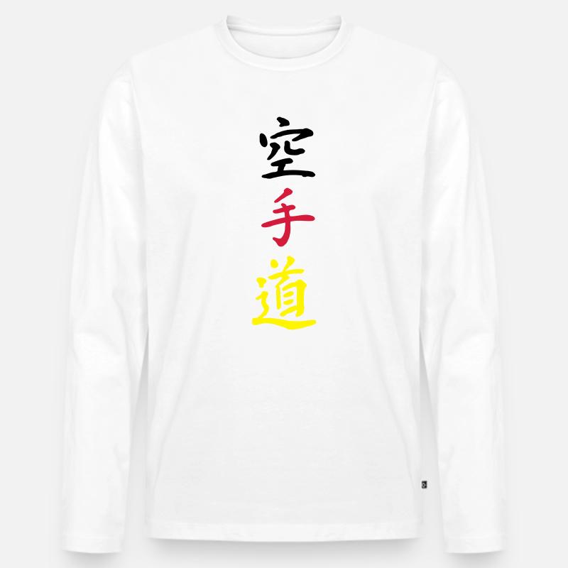 karate germany - Männer Premium Bio Langarmshirt - Weiß