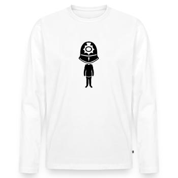 bobby English gendarme bobbys helmet 1 - Men's Premium Organic Long Sleeve Shirt - white - Front - Nico (187cm)