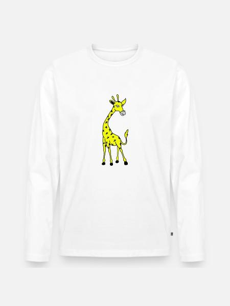 Giraffe 02 - Men's Premium Organic Long Sleeve Shirt - white