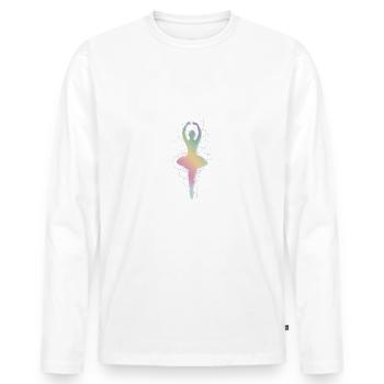 ballet dancer - Men's Premium Organic Long Sleeve Shirt - white - Front - Nico (187cm)