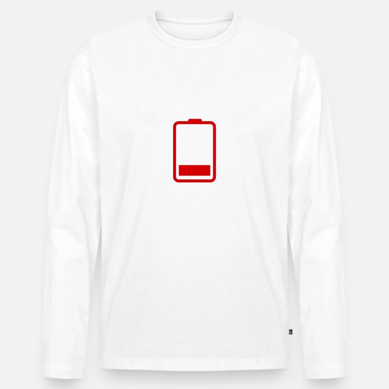 Batterie 25 Prozent - Männer Premium Bio Langarmshirt - undefined
