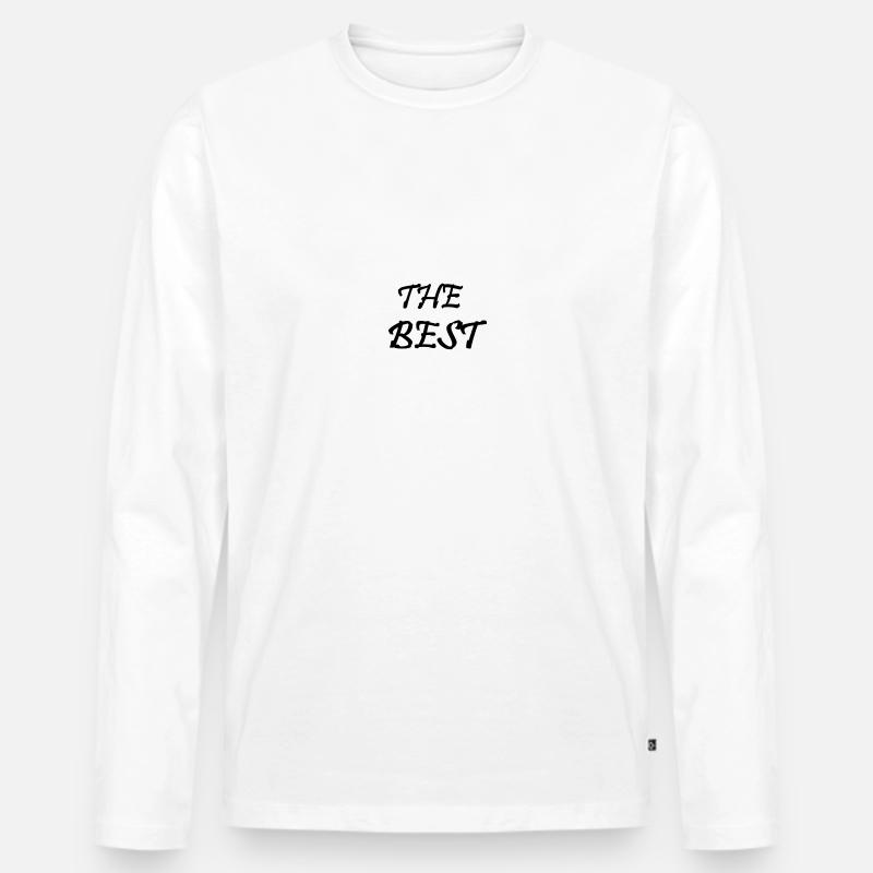 THE BEST Personalisierbar - Männer Premium Bio Langarmshirt - Weiß