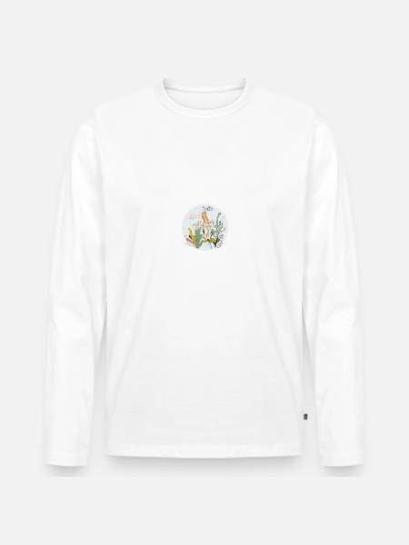 Meerestiere - Männer Premium Bio Langarmshirt - Weiß