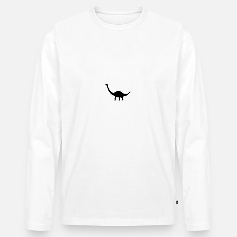Diplodocus - Männer Premium Bio Langarmshirt - Weiß