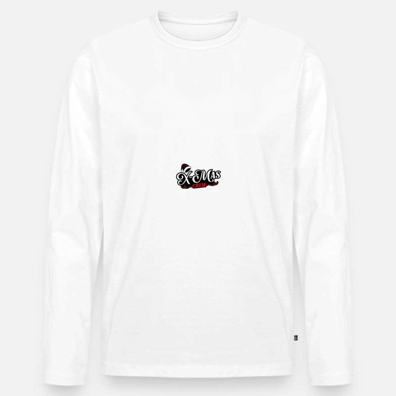 Weihnachts Crew Xmas - Männer Premium Bio Langarmshirt - Weiß
