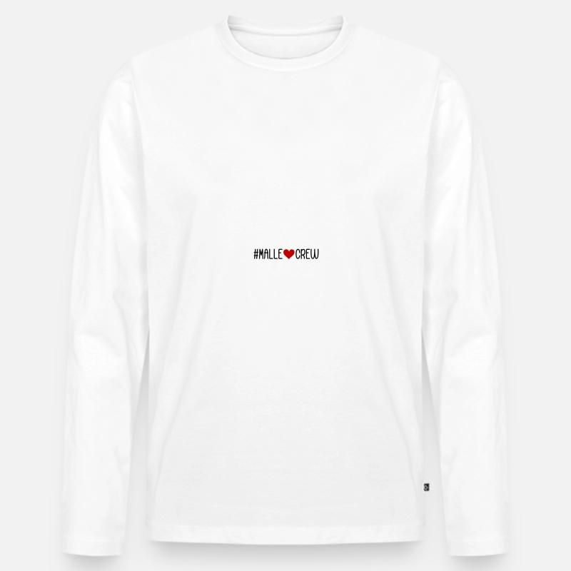 Malle Crew Mallorca - Männer Premium Bio Langarmshirt - Weiß